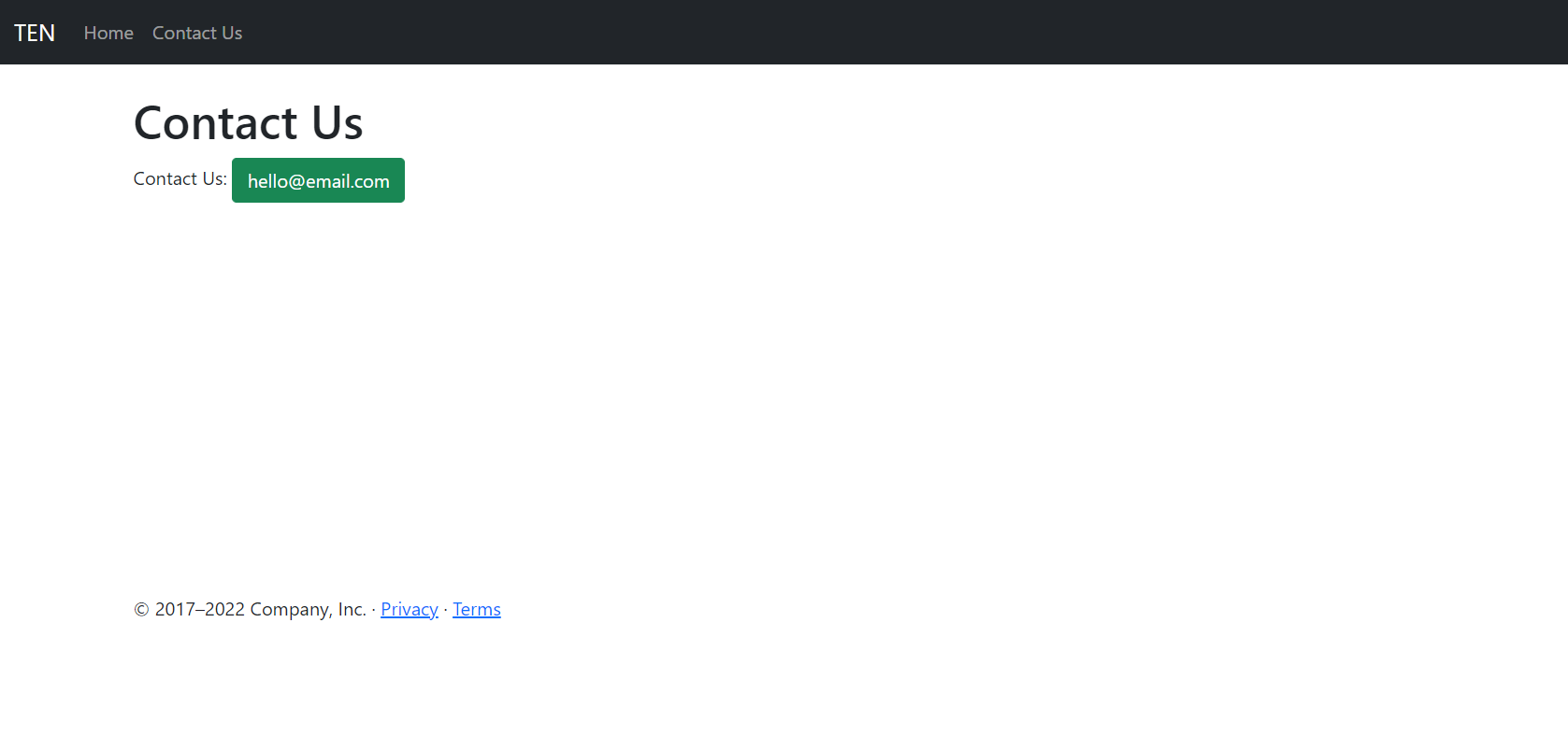 TEN - Web development framework gallery image