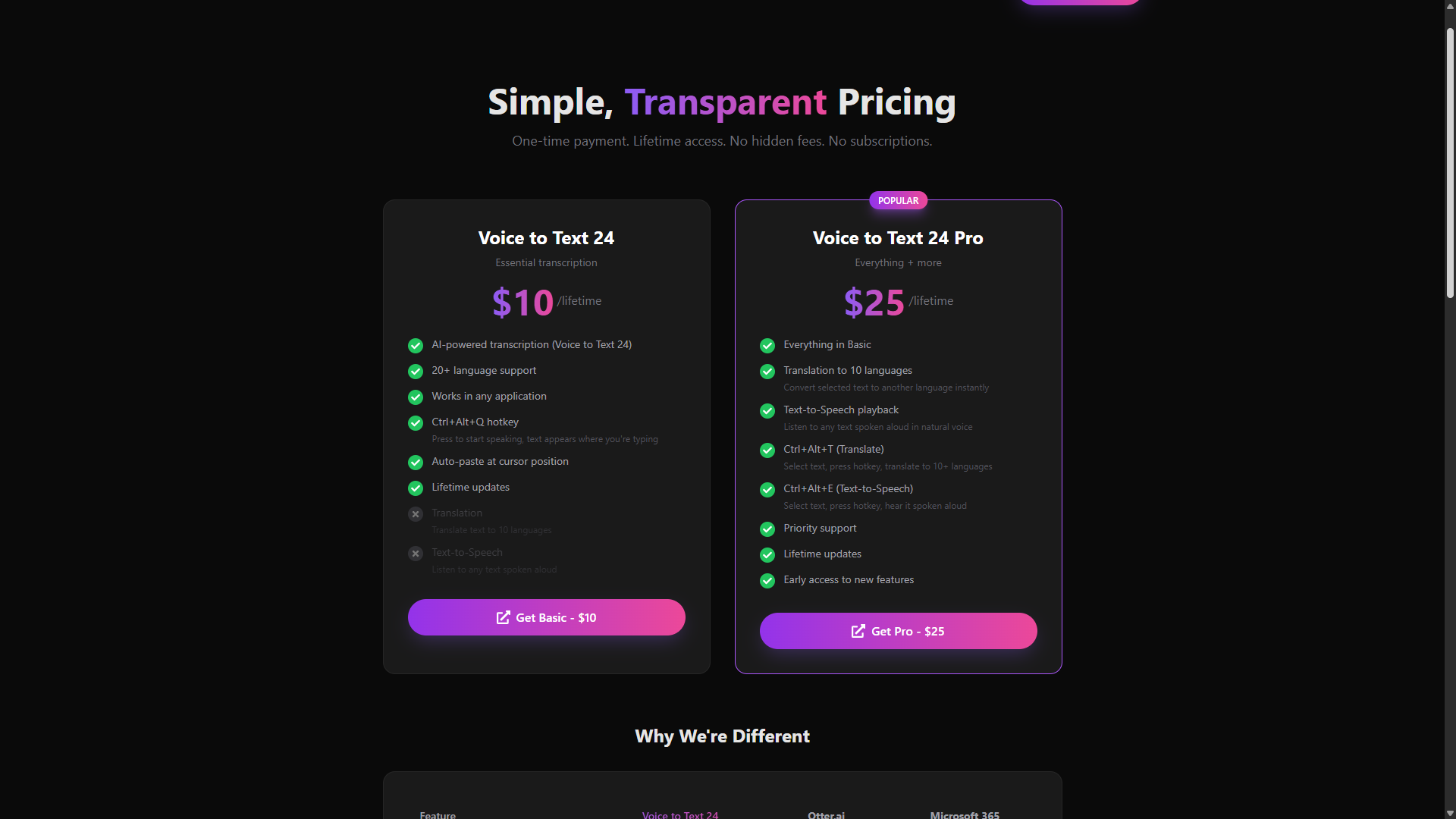 VoiceToText24 - Screenshot 3 showing product features and functionality