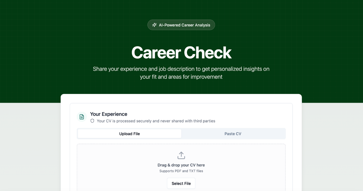 startuptile Career Check-AI-Powered CV analysis for targeted positions