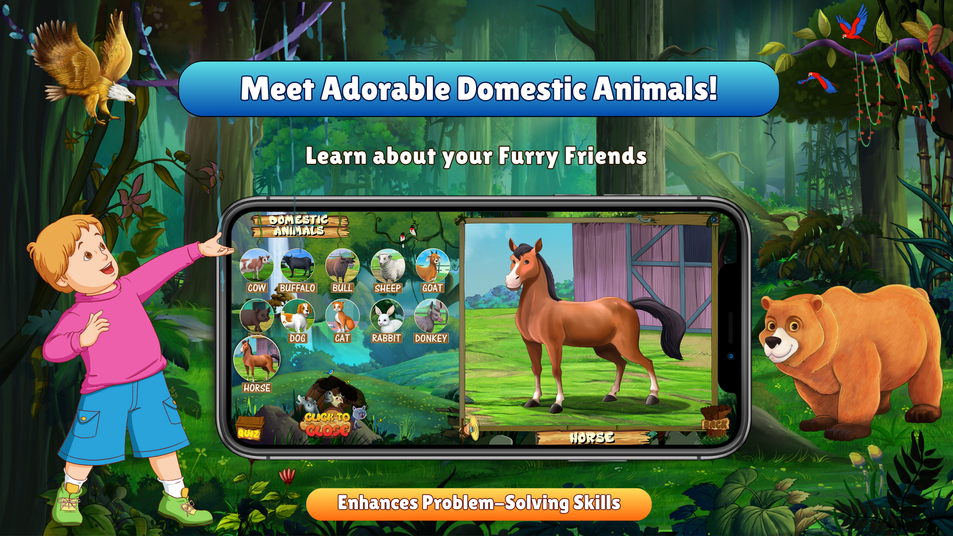 Média Mon monde de la jungle - Application d'auto-apprentissage animée interactive pour les enfants !!! 4
