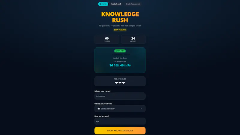 Knowledge Rush screenshot 1