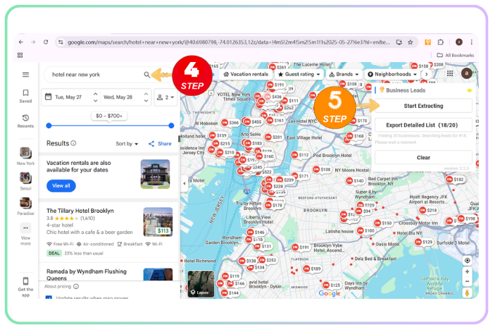 Google Maps Extractor - ฟรี Google Map Extractor (พร้อมอีเมล) |Google Maps Scraper media 4