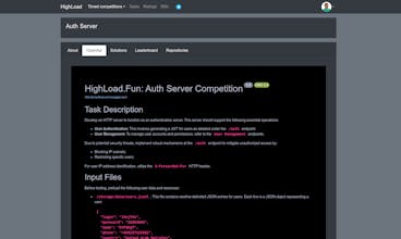 HighLoad.Fun: AuthServer competition gallery image