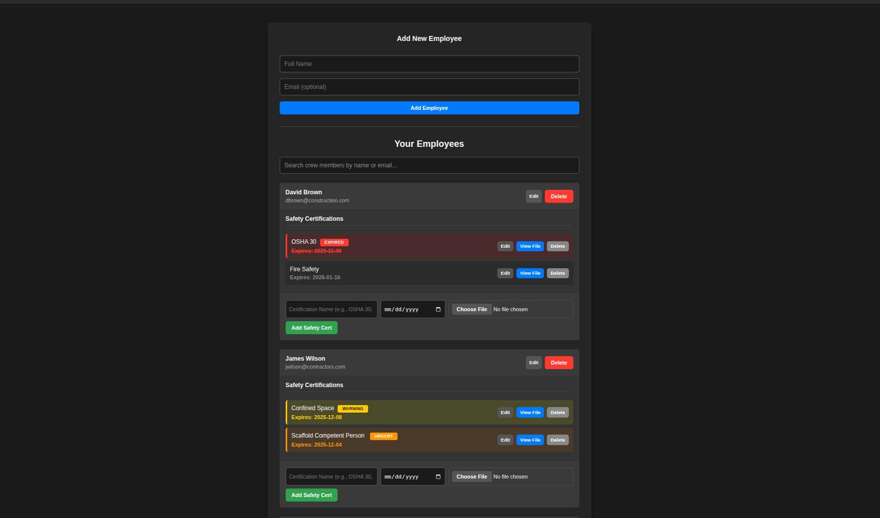 CrewCerts - Screenshot 4 showing product features and functionality