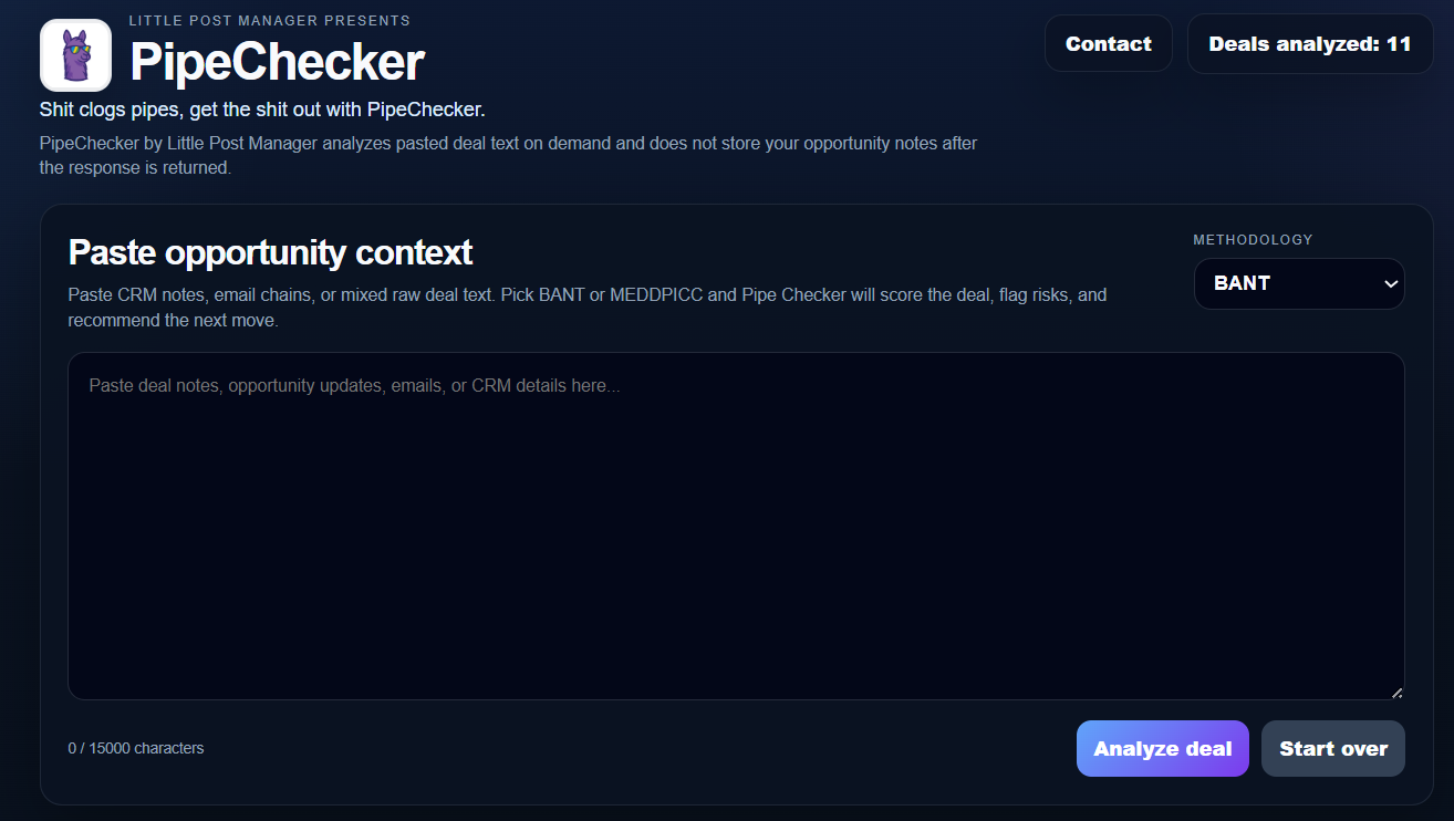 PipeChecker by Little Post Manager - Main product screenshot demonstrating key features and user interface