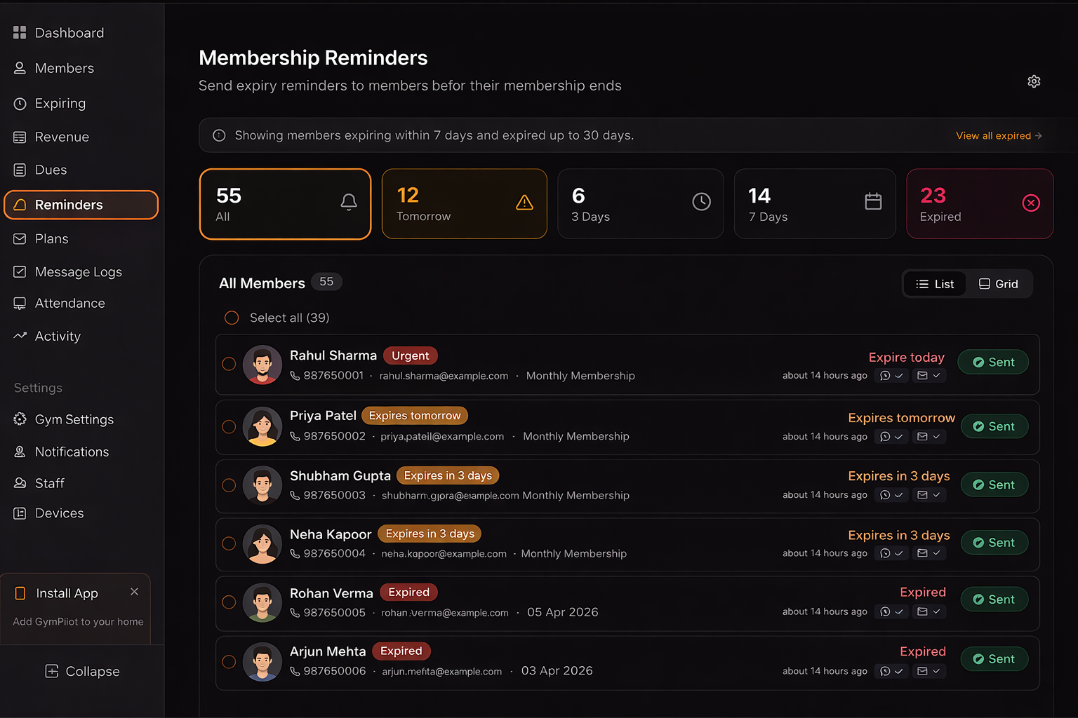 GymPilot gallery image