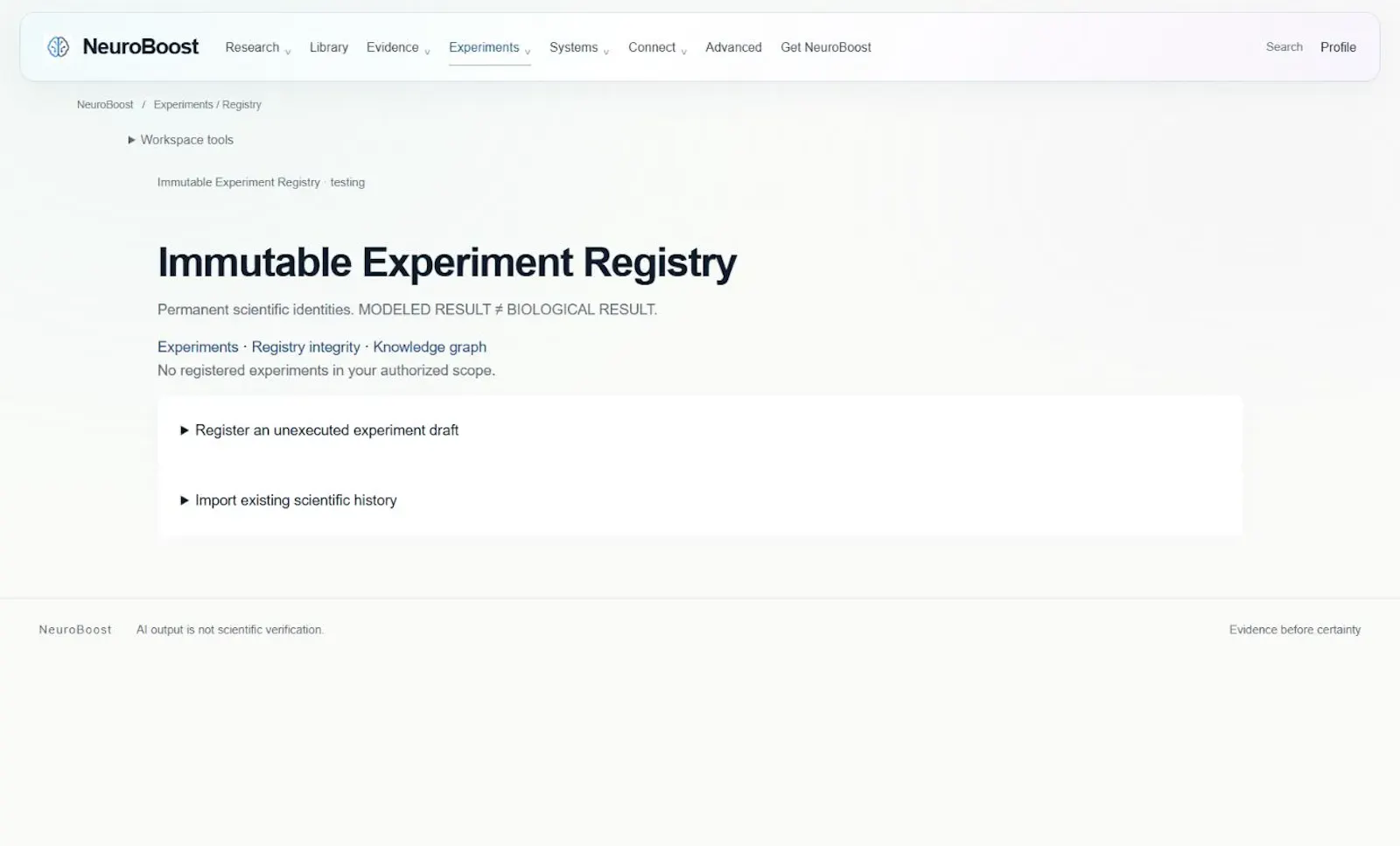 NeuroBoost · What does evidence support? screenshot 4