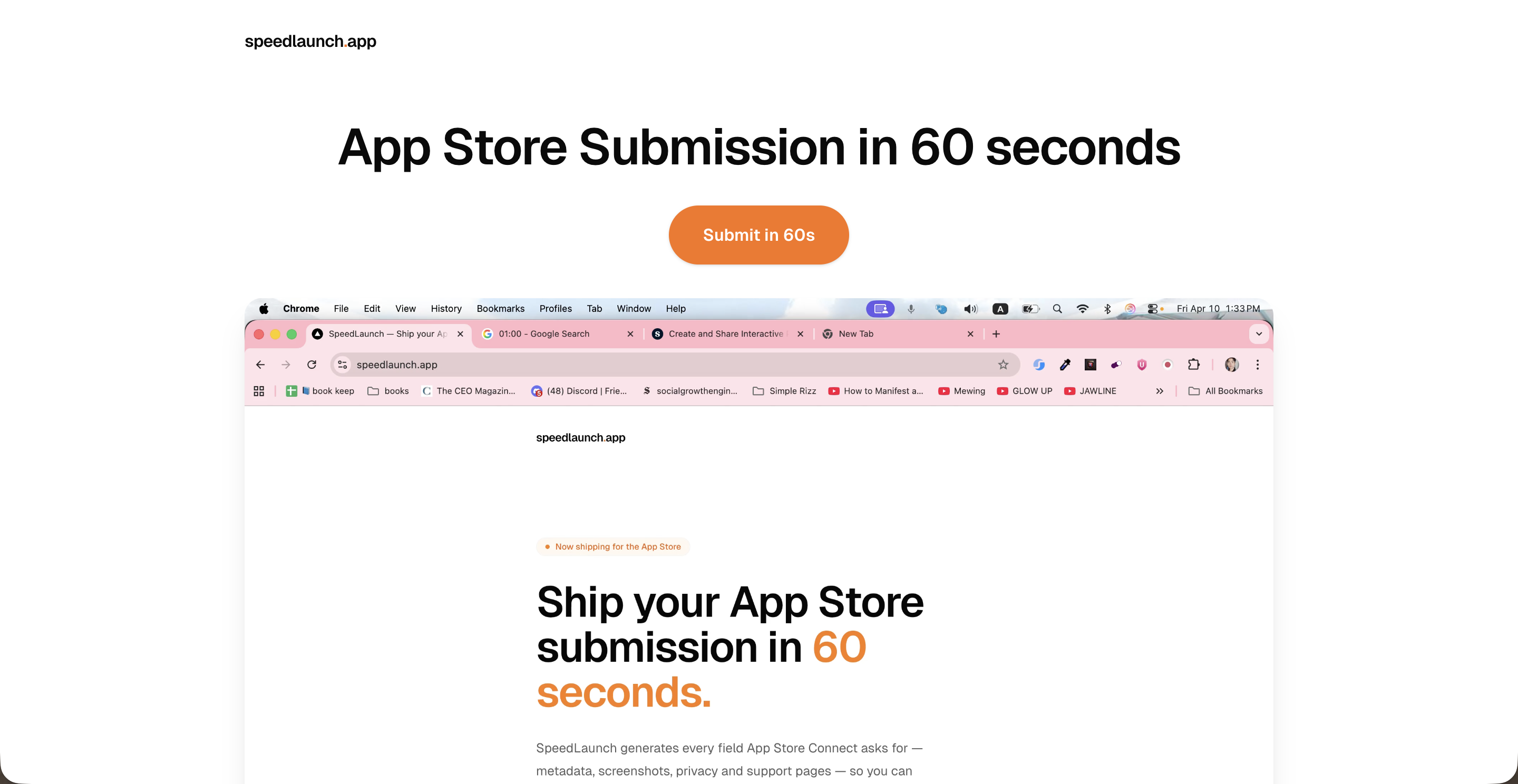 AppStore submission in 60s gallery image
