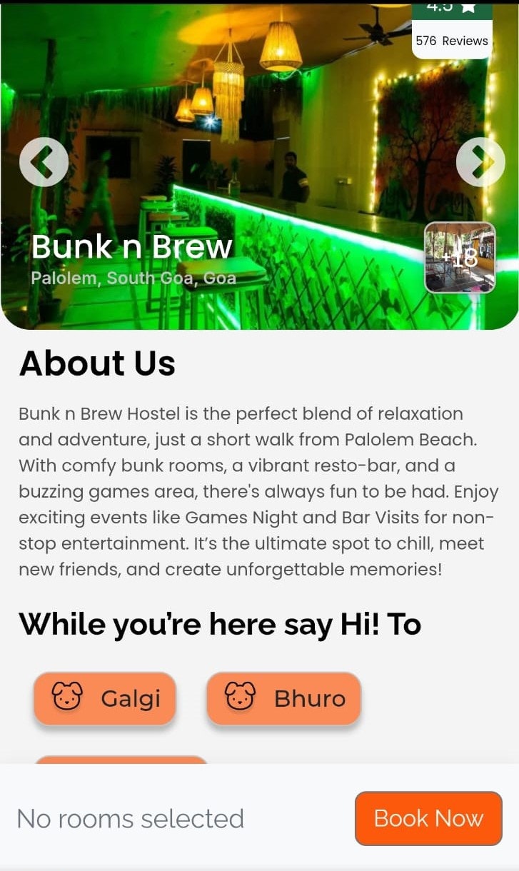 The Hostel Co - Screenshot 4 showing product features and functionality