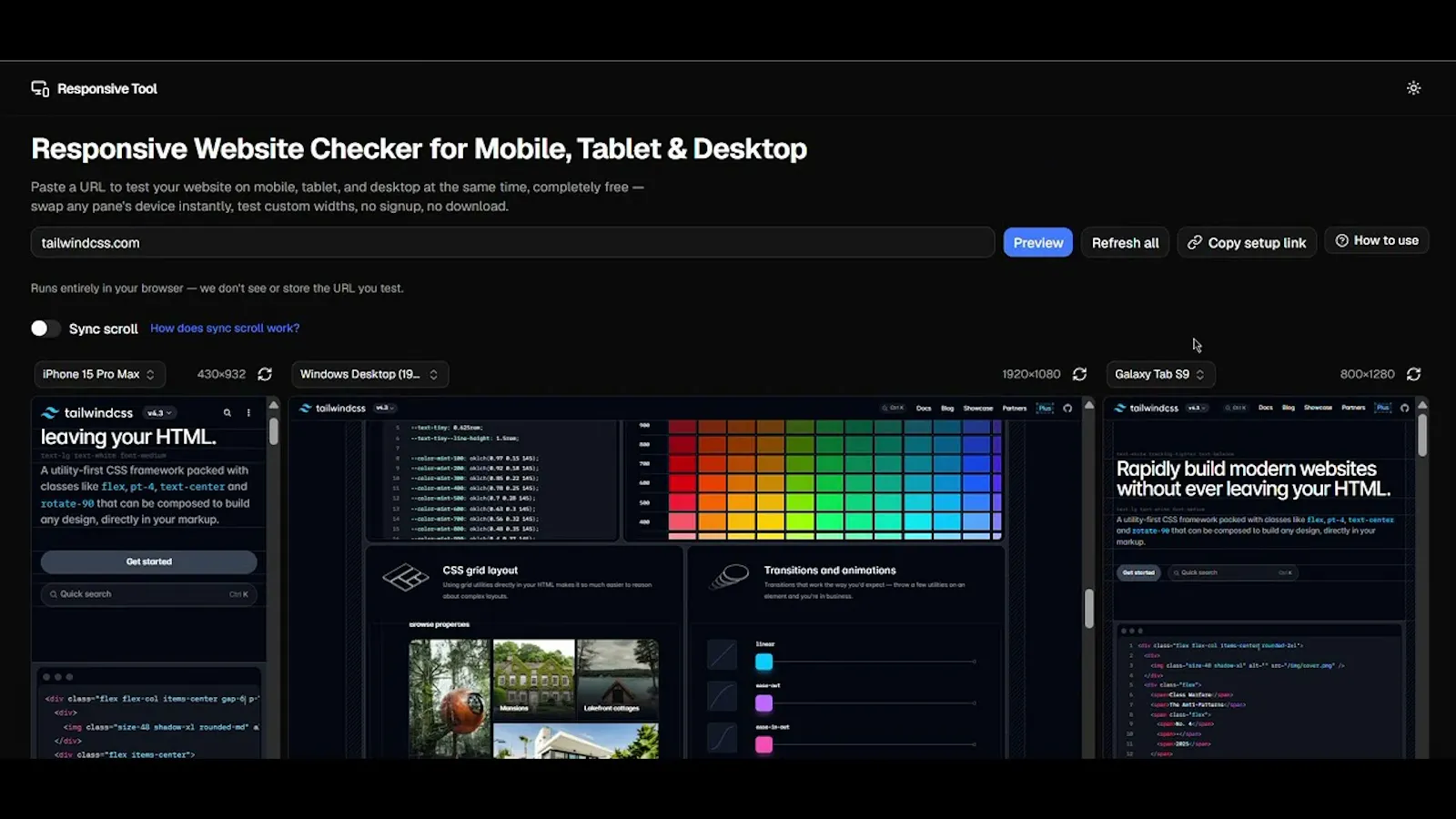Responsive Tool screenshot 1 (video preview)