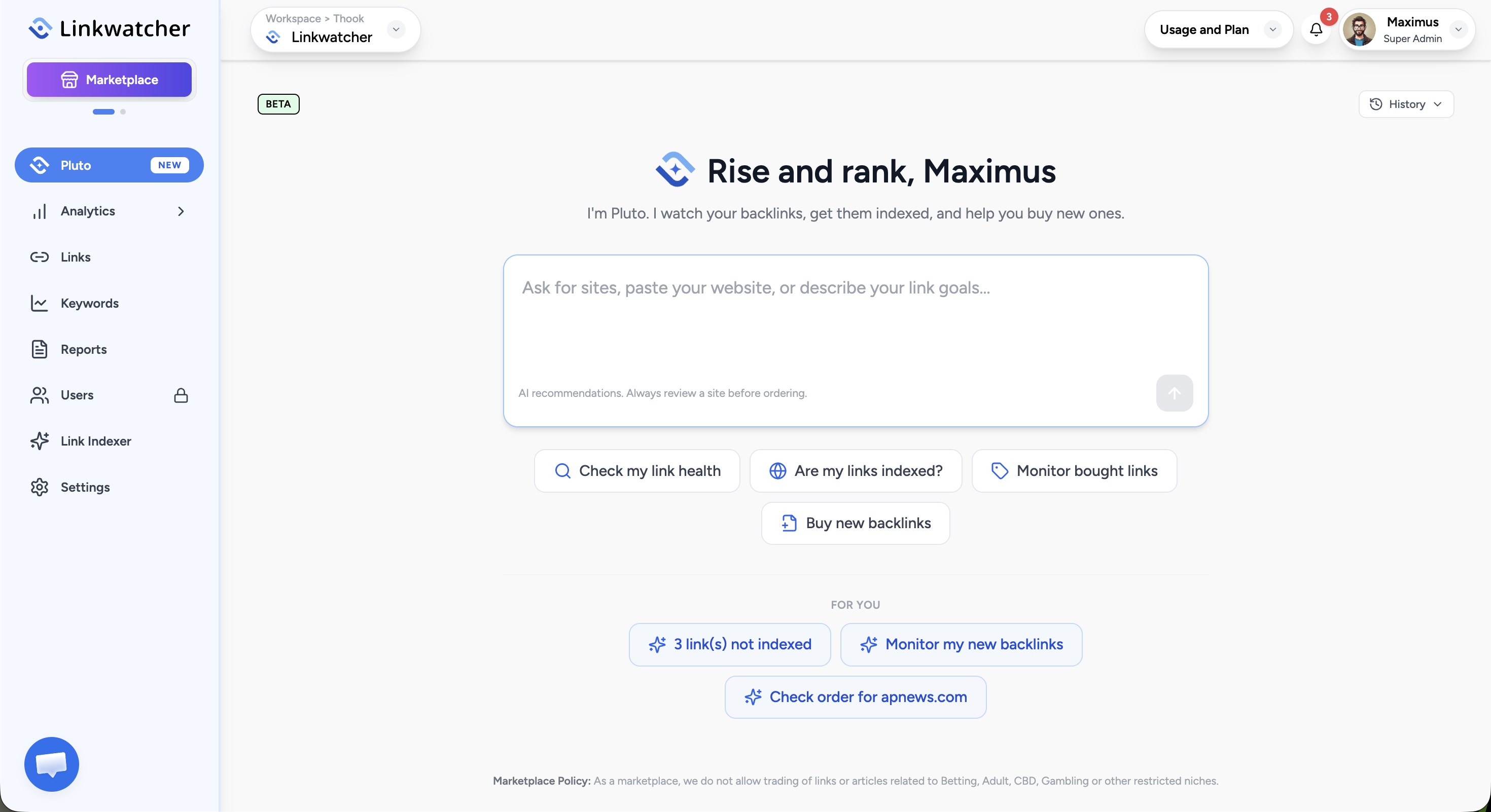 AI Assisted Marketplace for Backlinks gallery image