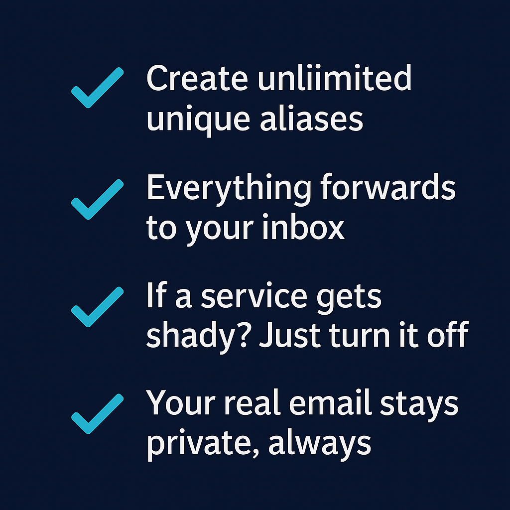 Beveilig alias - Stop met het weggeven van uw echte e -mail media 4
