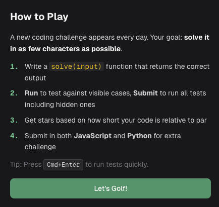 CodeGolfDaily gallery image