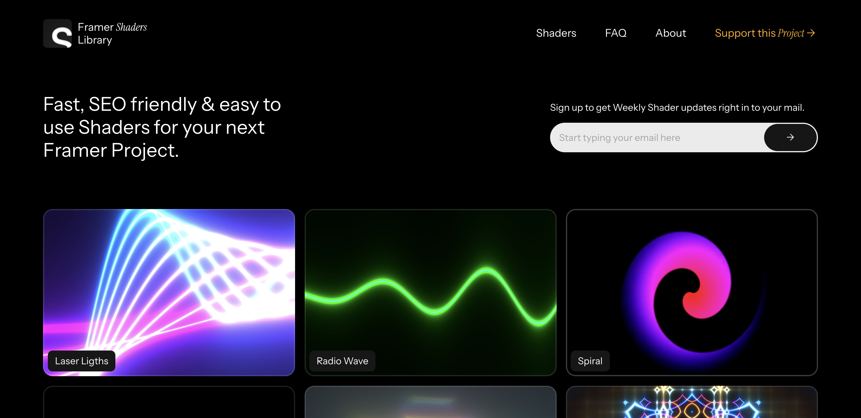 Perpustakaan Framer Shaders media 2