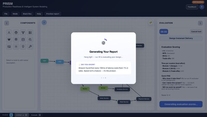PRISM — System Design Sandbox - Screenshot 5 showing product features and functionality