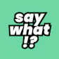 Say What!?