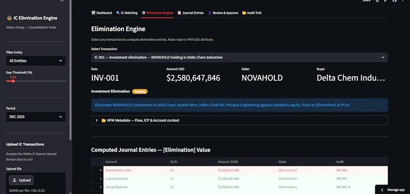 AI-powered Intercompany Elimination screenshot 1