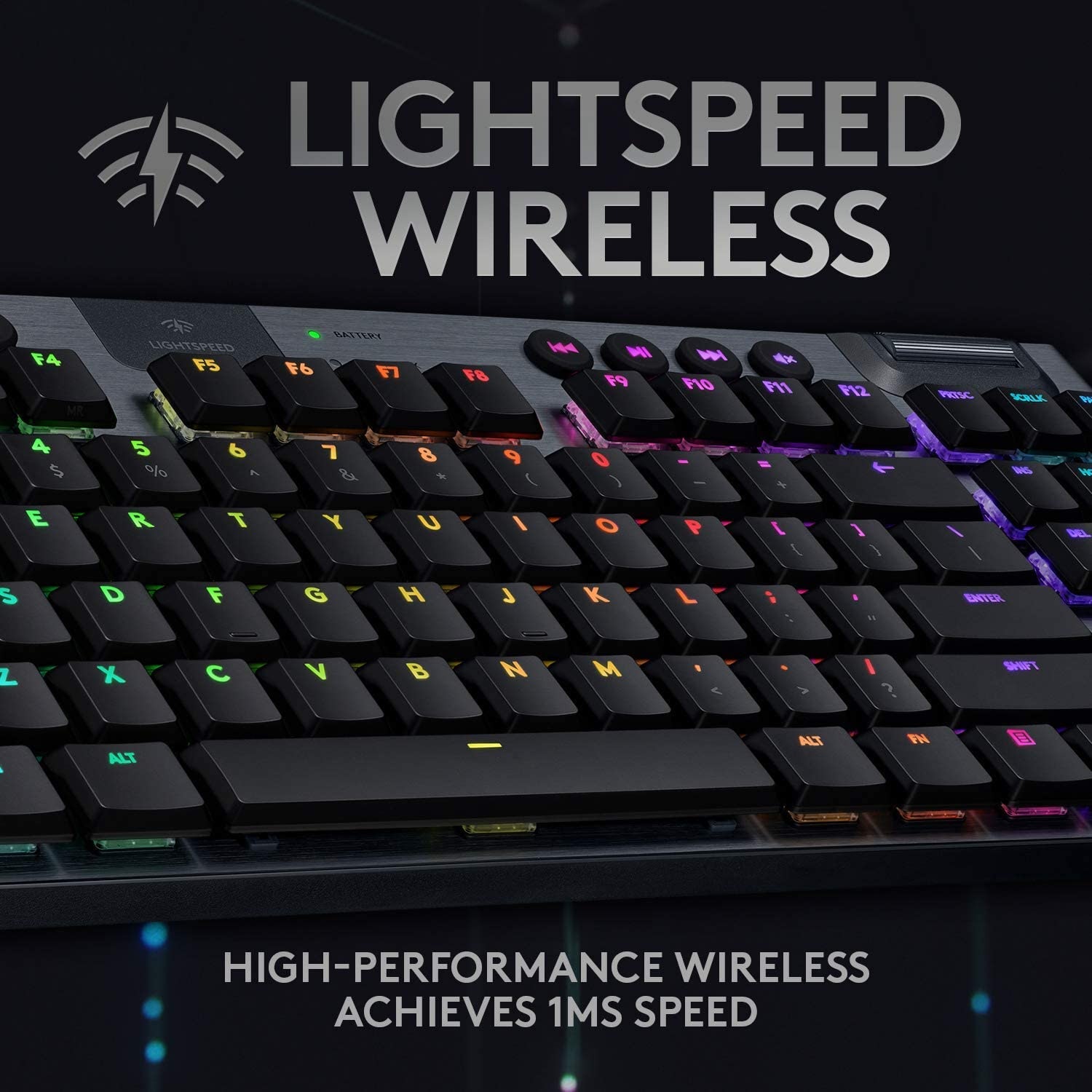 Logitech G915 TKL Wireless, mechanical keyboard with up to 135 days