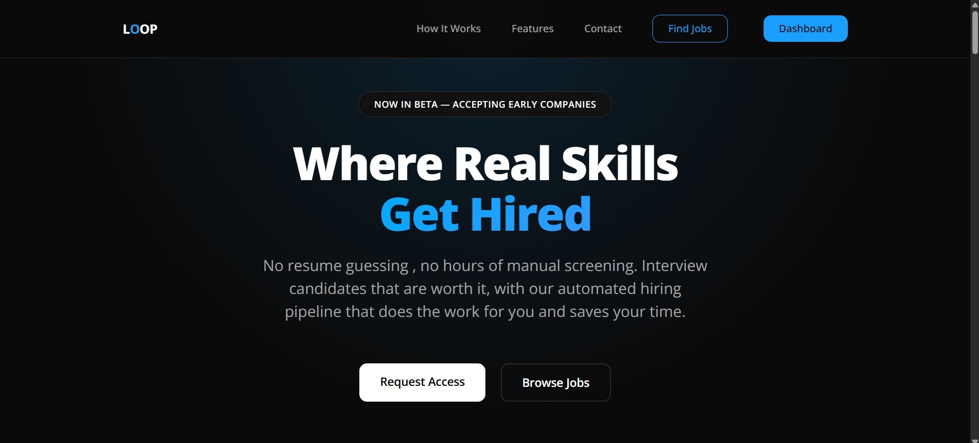 LOOP Recruit - Main product screenshot demonstrating key features and user interface