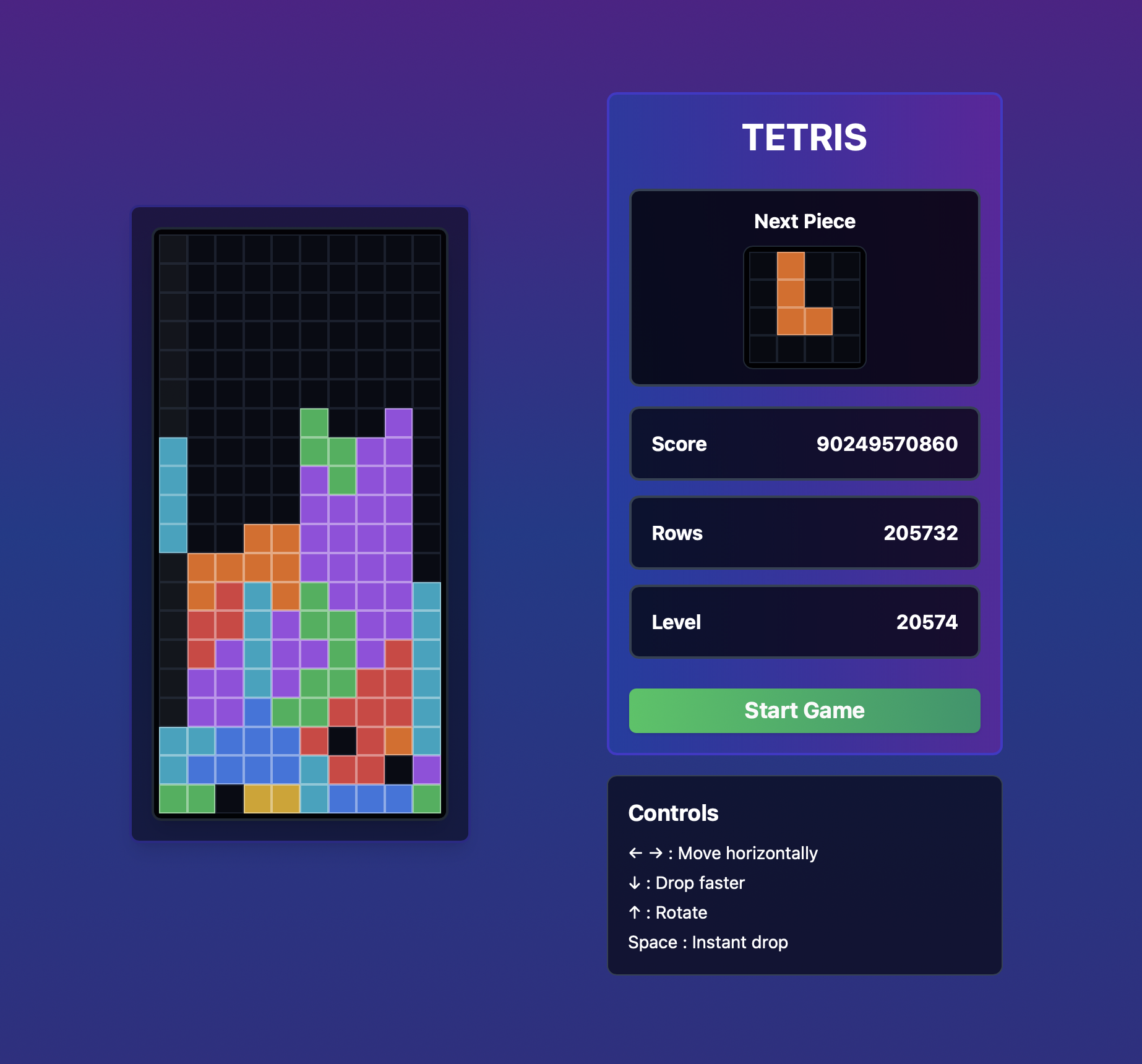 Tetris - Un semplice tetris a base di browser media 3