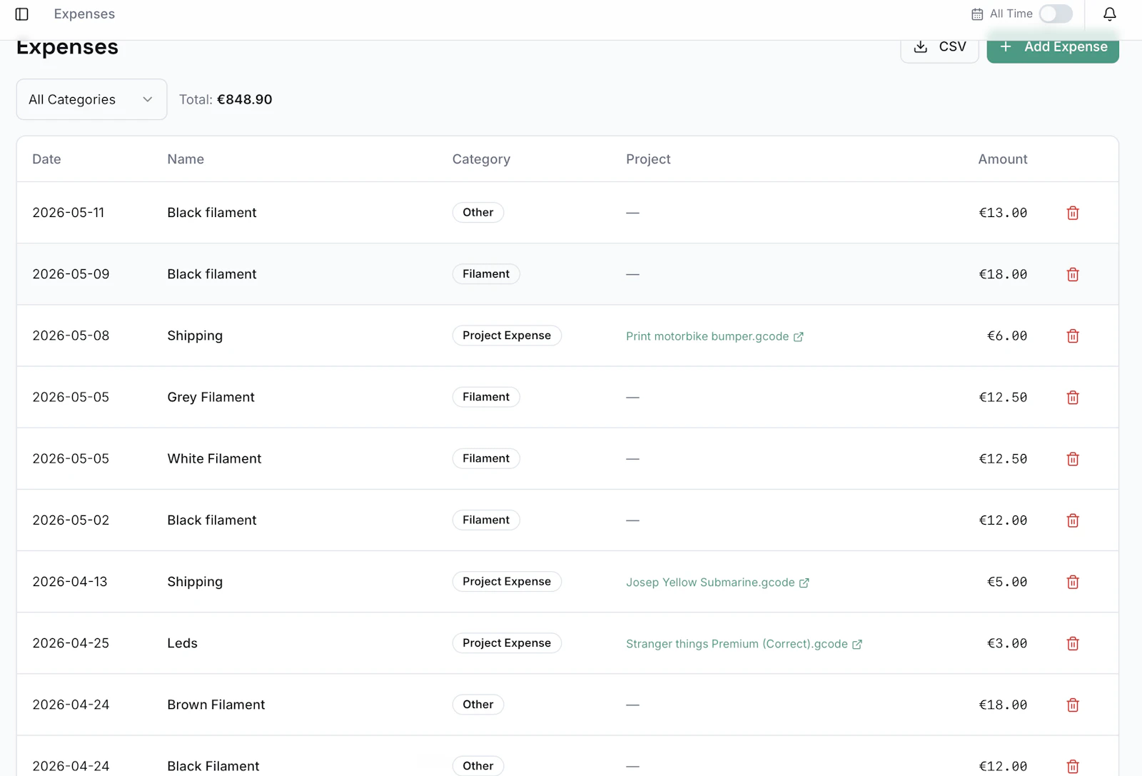 PrintTrack screenshot 8