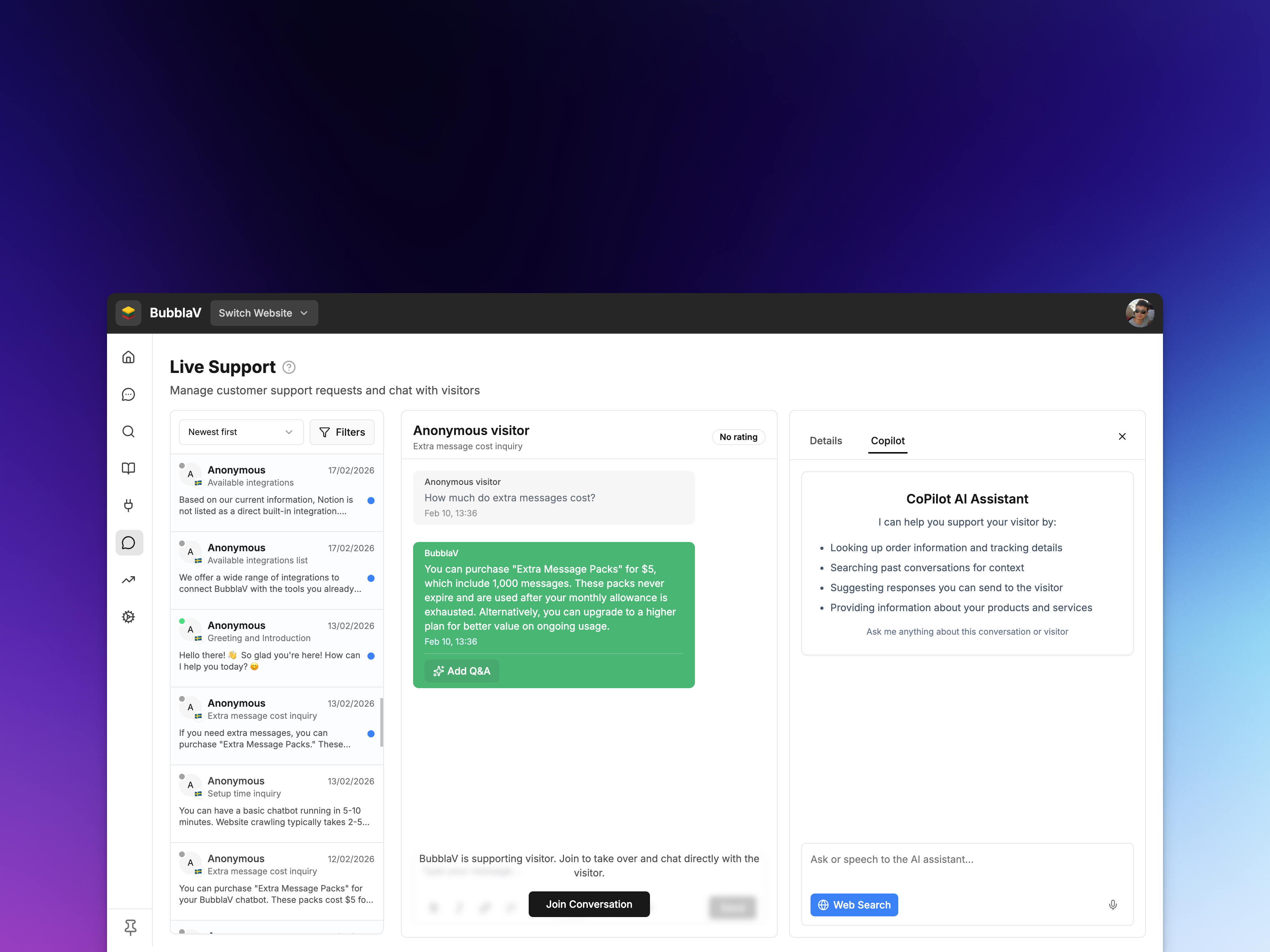 BubblaV AI Chatbot gallery image