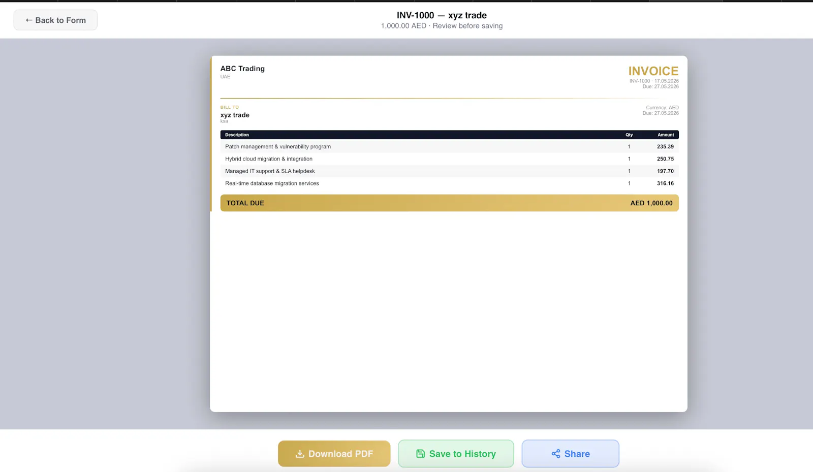 Ai Invoice Maker screenshot 4