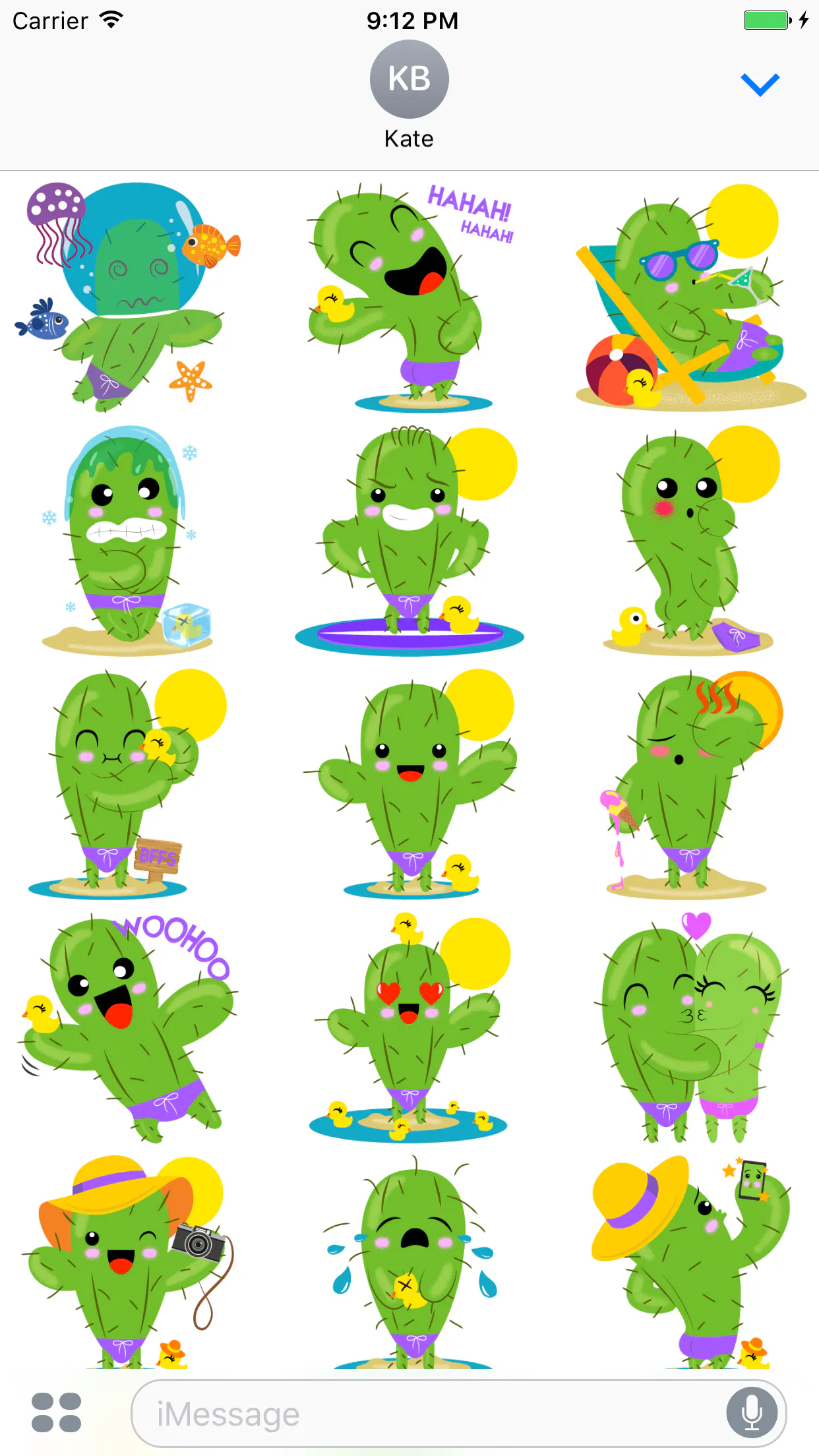 Cactus and Duck Sticker Pack