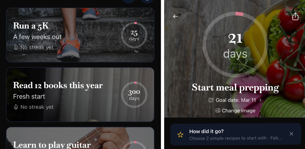 Goals: AI turns your goal into one daily action. | Product Hunt
