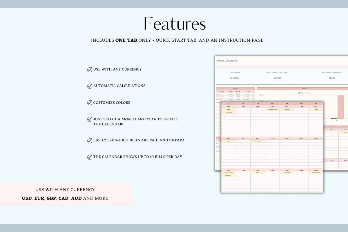 Smart Calendar Tracker for Google Sheets gallery image