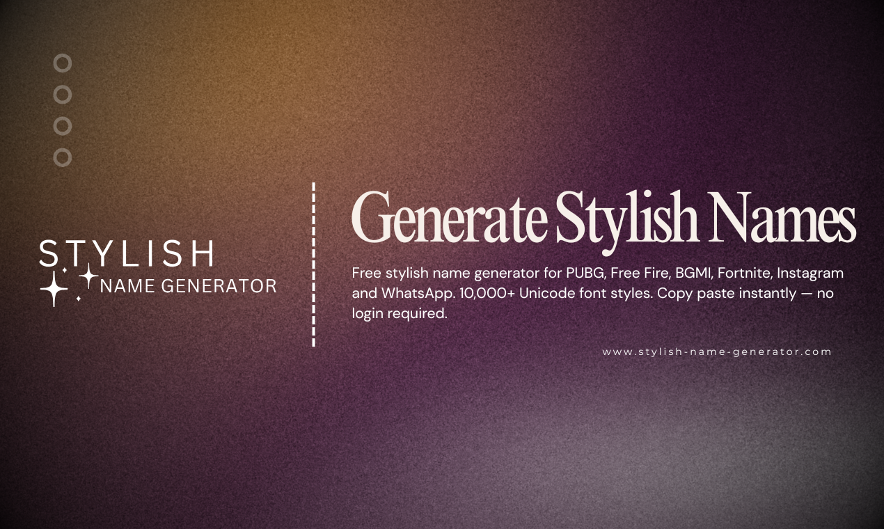 Stylish Name Generator gallery image