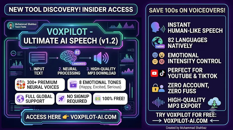 VoxPilot · Free Text to Speech  screenshot 1