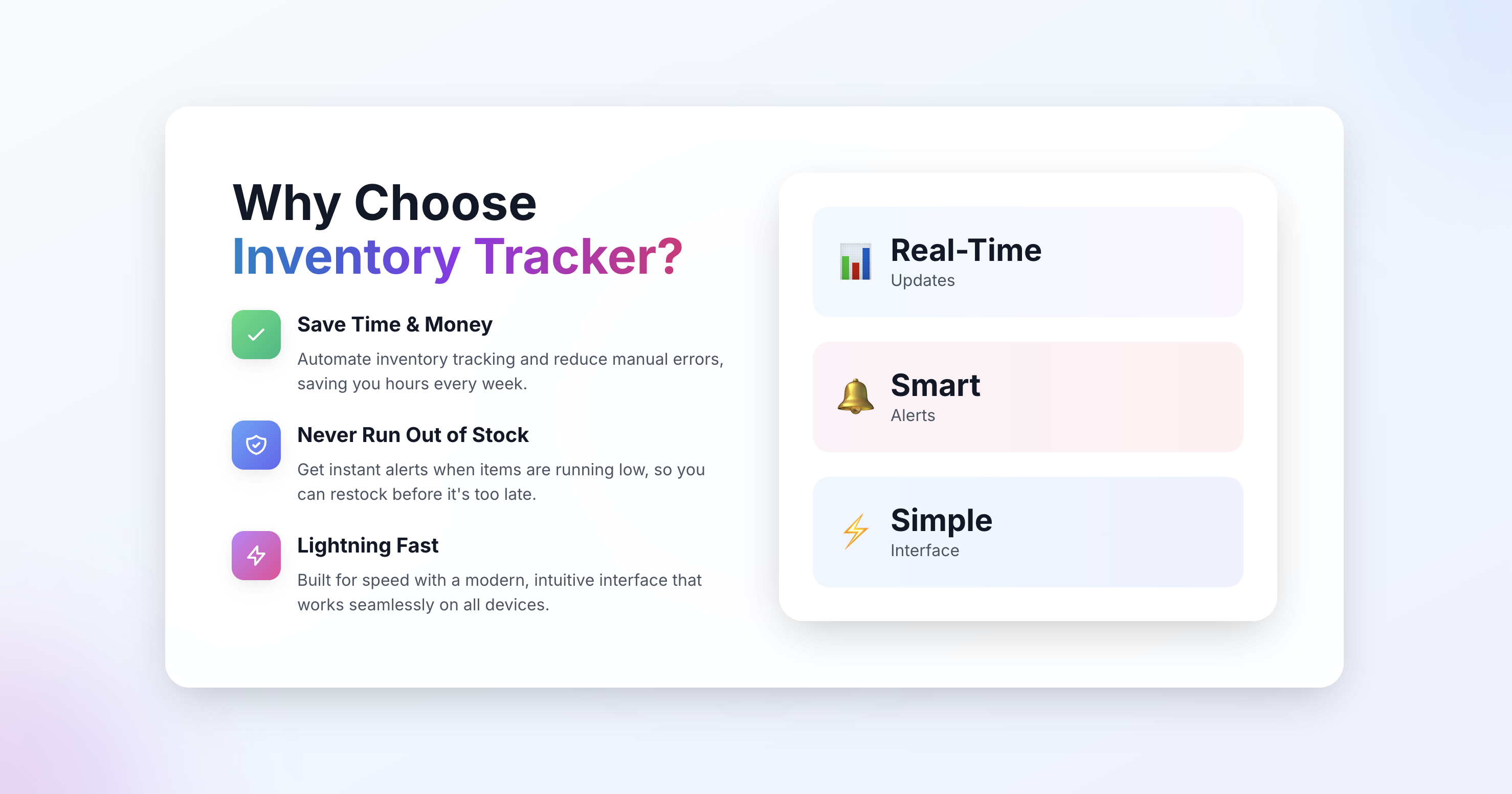 Inventory Tracker - Main screenshot showing features and interface