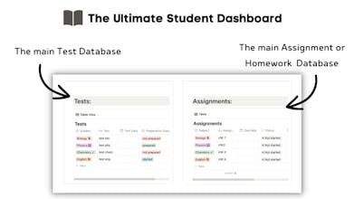 The Ultimate Student Dashboard | Notion gallery image