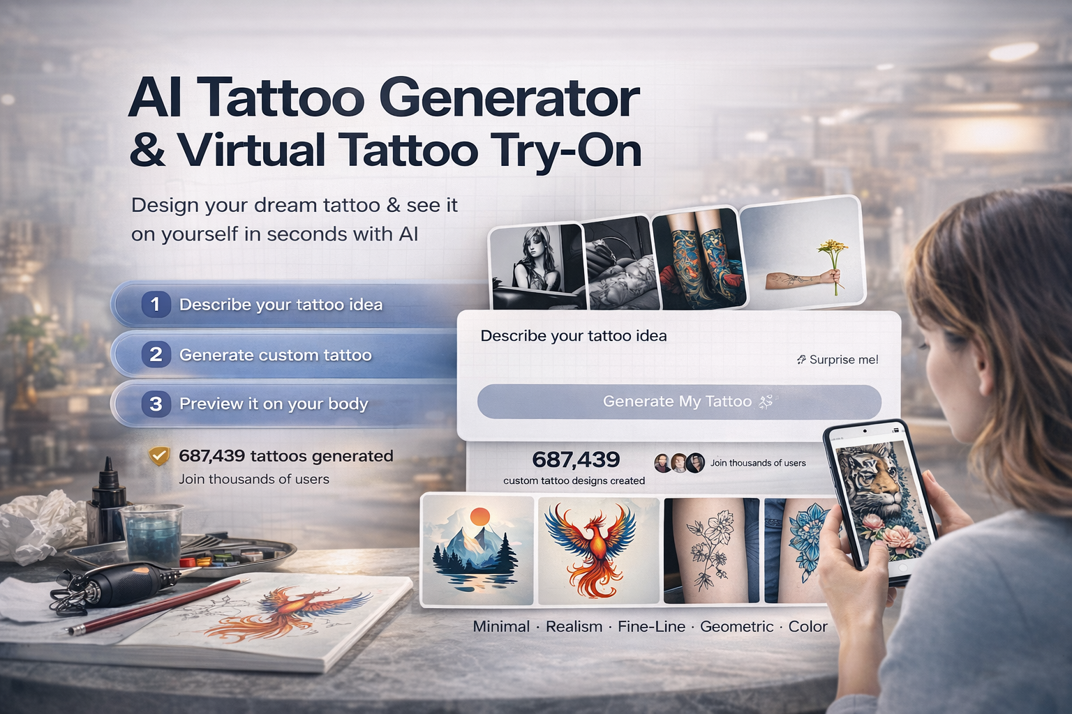 AI For Tattoo Generator and Try On gallery image