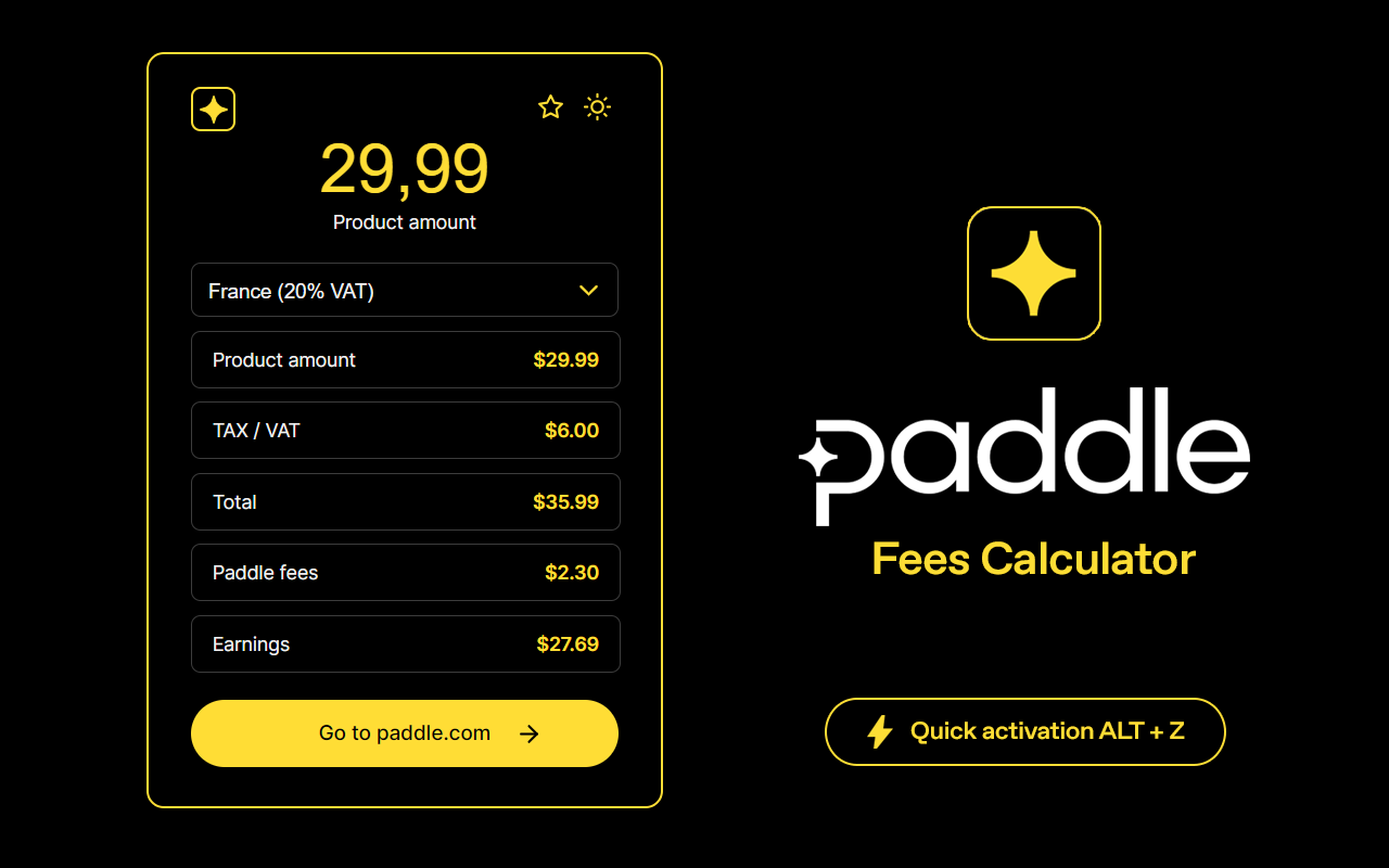 startuptile Paddle Fees Calculator-Calculate Paddle fees and earnings