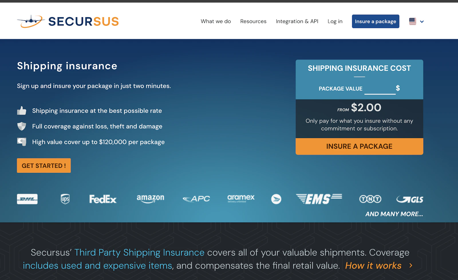 Secursus Shipping Insurance screenshot 2