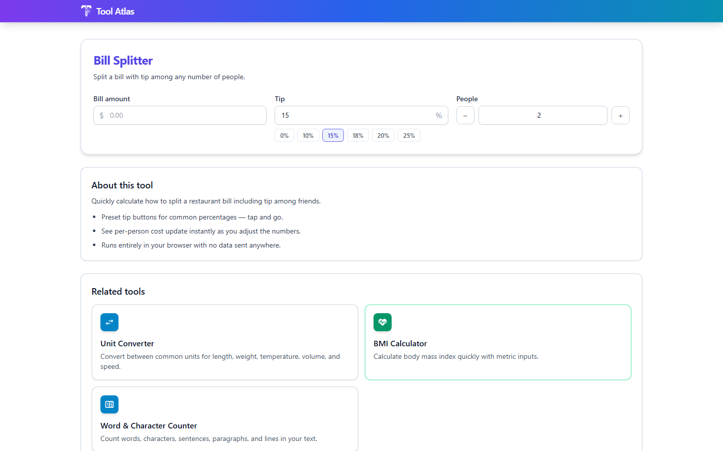 Tool Atlas: Free Online Toolbox gallery image