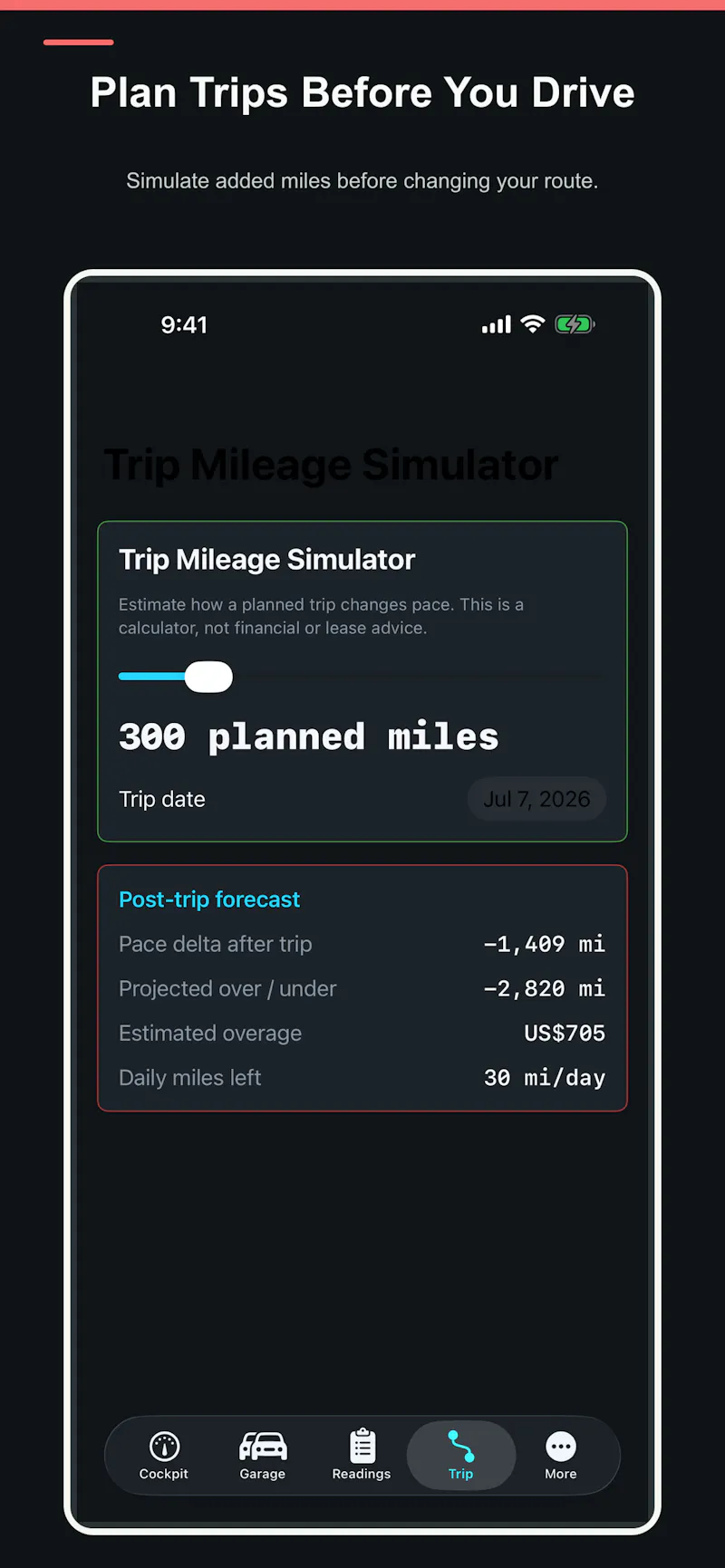 PaceLap: Lease Mileage screenshot 4