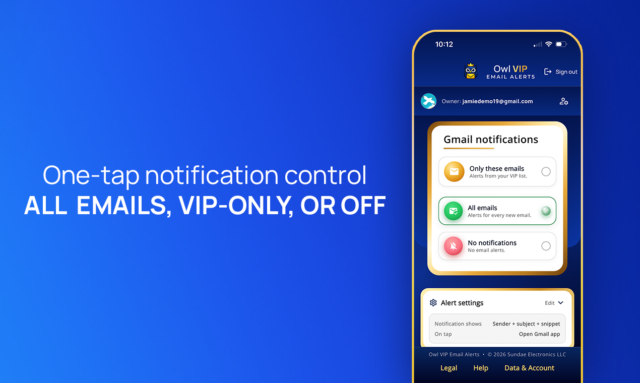 Owl VIP Email Alerts gallery image