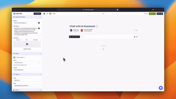 Mailmaker AI - Marketing por correo electrónico con IA con componentes incorporados media 3