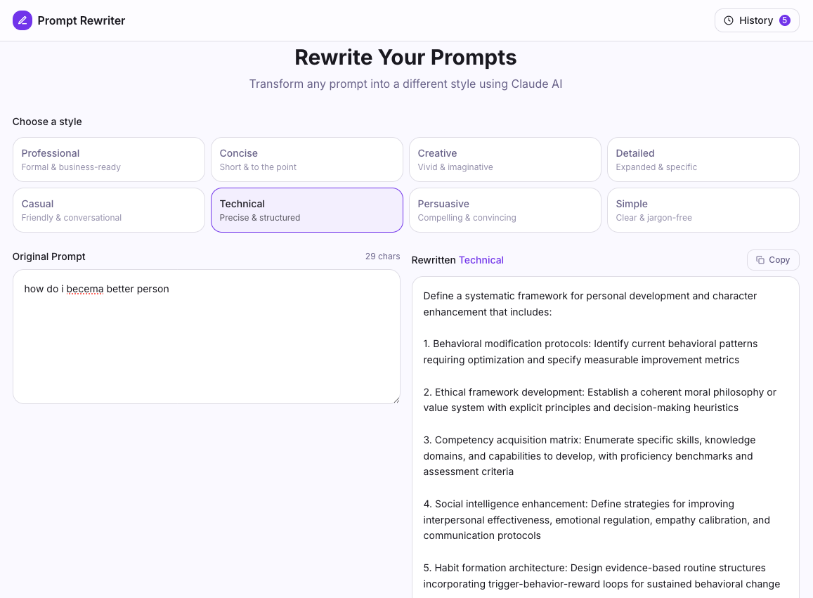 Prompt Rewriter gallery image