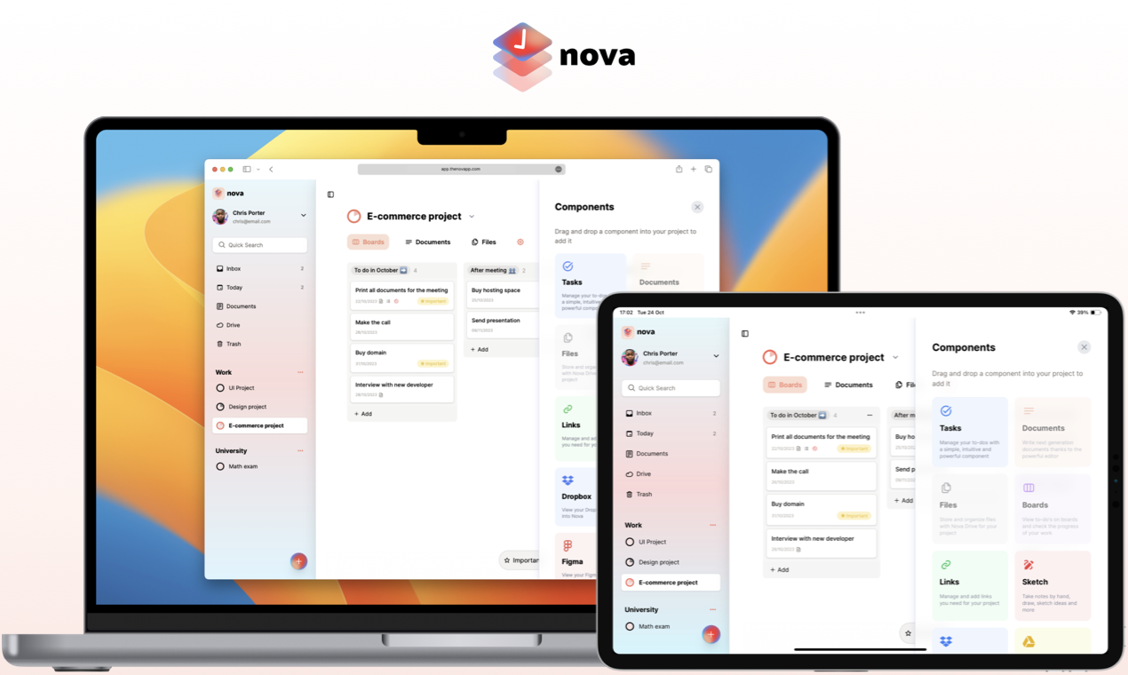 startuptile Nova-The ultimate environment to build your productivity