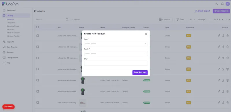 UnoPim screenshot 4