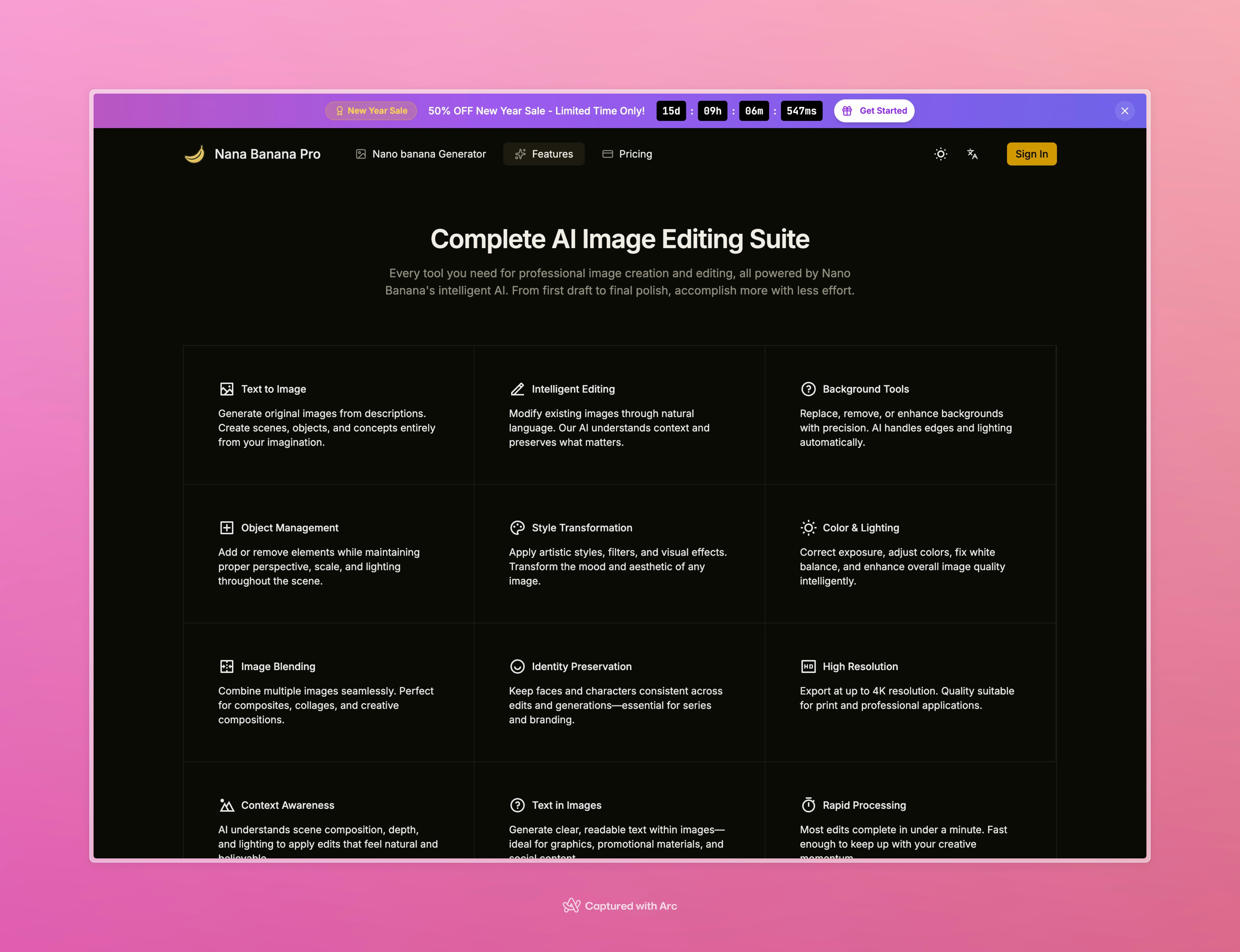 Nana Banana Pro - Screenshot 2 showing product features and functionality