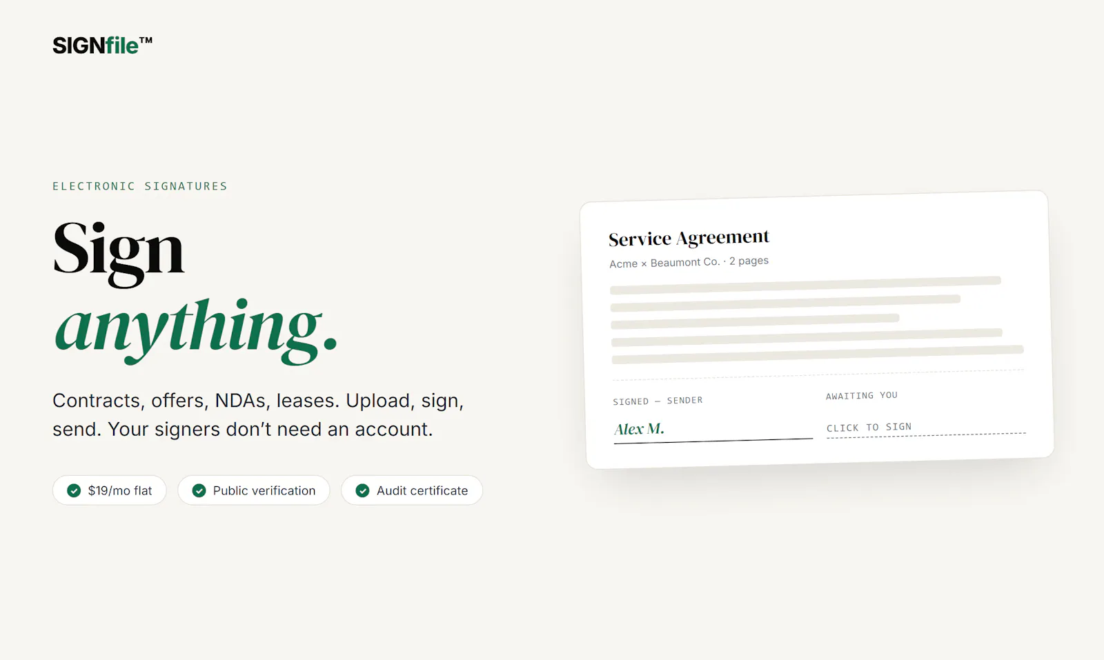 SignFile screenshot 1