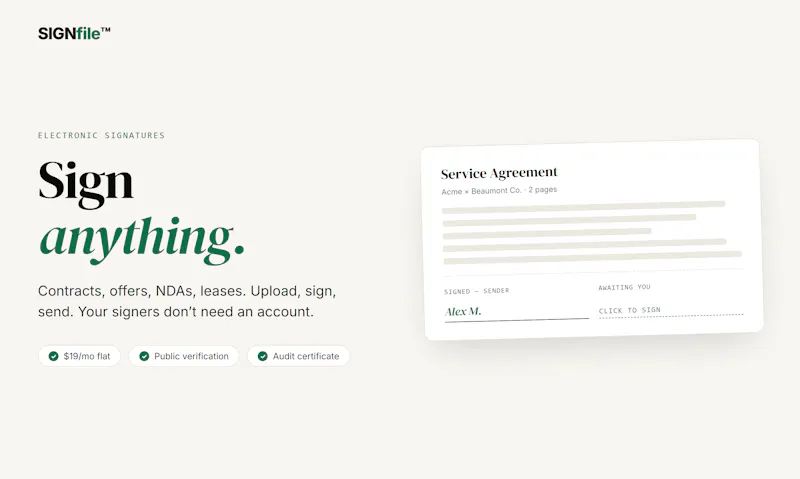 SignFile screenshot 1