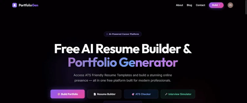 PortfolioGenerator screenshot 1 (video preview)