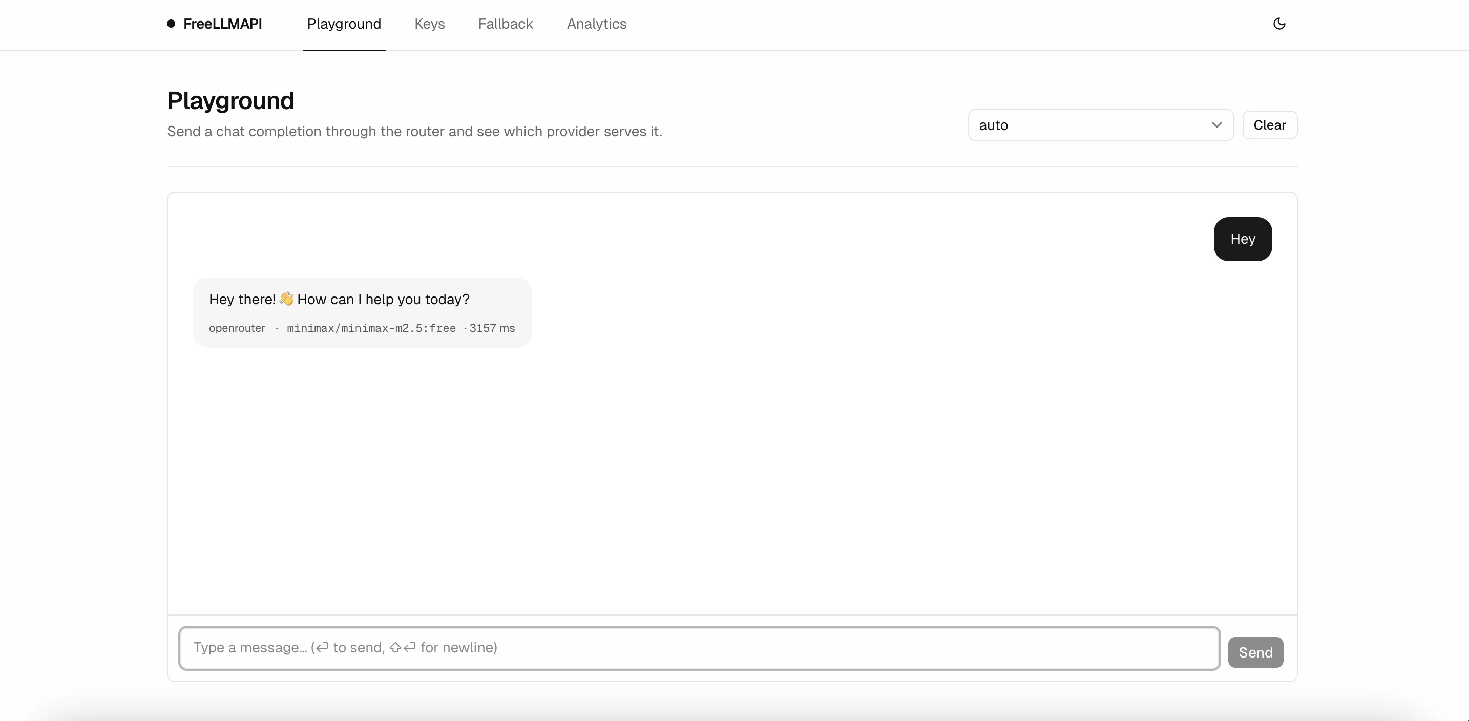 Free LLM API screenshot 2