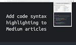 Medium Code Highlighter image
